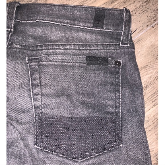 7 For All Mankind Roxanne Black Jeans Size 27 - Picture 8 of 9